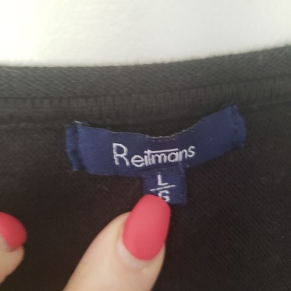 Reitmans Black Ruffle Cardigan Large medium - Picture 4 of 4